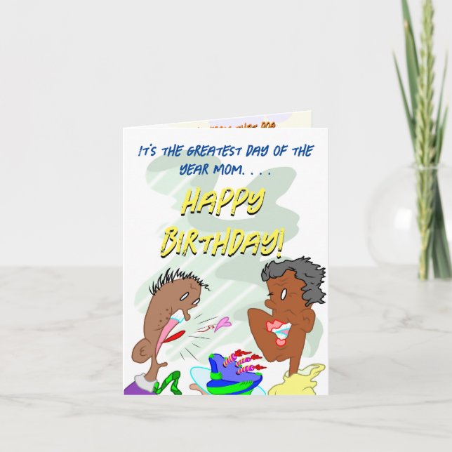 It's the greatest day of the year Mum. Thank You Card (Front)