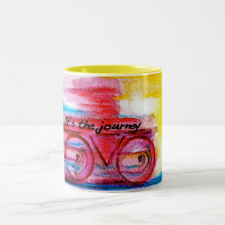 It's the Journey-Original Art by SQ Streater Two-Tone Coffee Mug