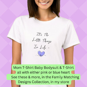 It's The Little Things In Life Blue Heart Match Pr T-Shirt