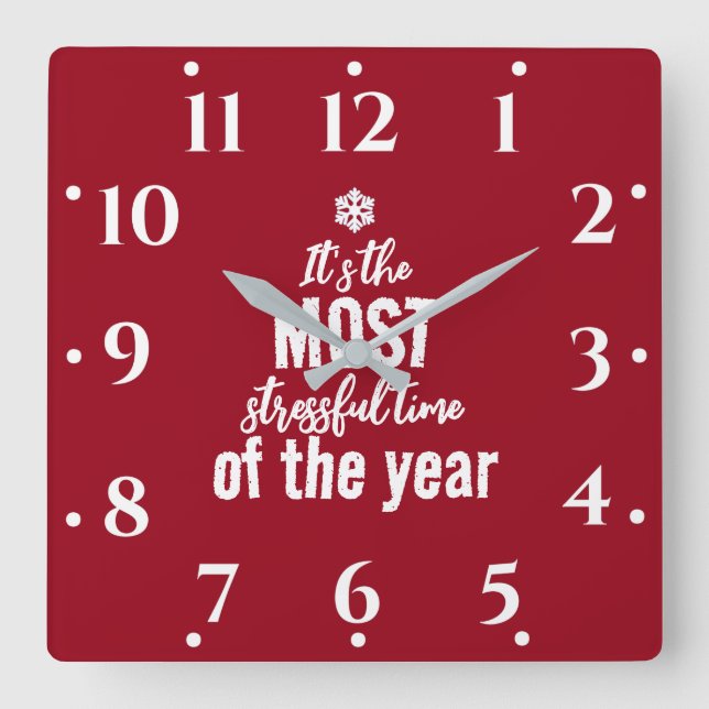 Its The Most Stressful Time of The Year Square Wall Clock (Front)