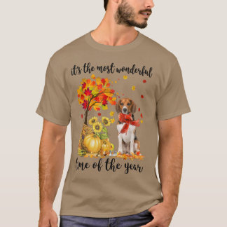 Its The Most Wonderful Autumn Time Beagle Pumpkin  T-Shirt