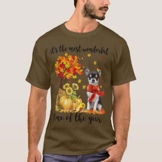 Its The Most Wonderful Autumn Time Chihuahua Pumpk T-Shirt