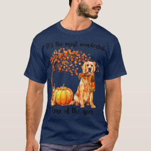 Its The Most Wonderful Autumn Time Golden Retrieve T-Shirt