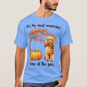 Its The Most Wonderful Autumn Time Poodle Scarf Pu T-Shirt