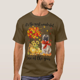 Its The Most Wonderful Autumn Time Pug Pumpkin639  T-Shirt