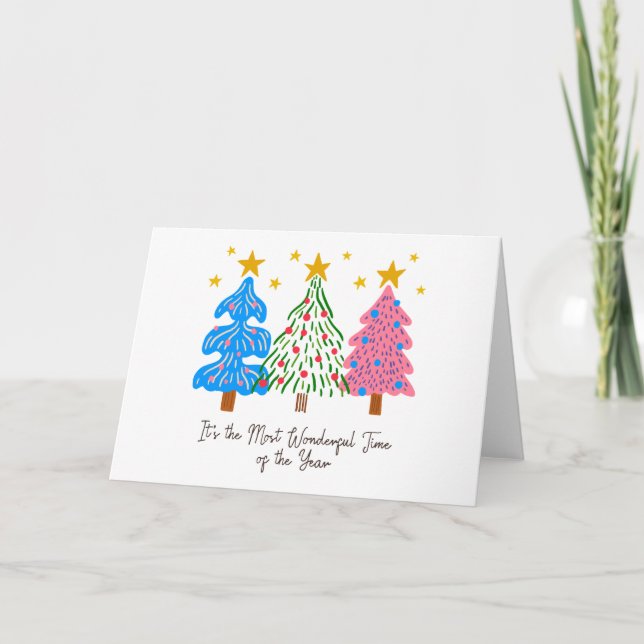 It's The Most Wonderful Time Christmas  Card (Front)