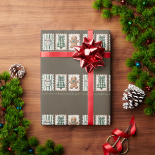 It's The Most Wonderful Time Christmas Gingerbread Wrapping Paper