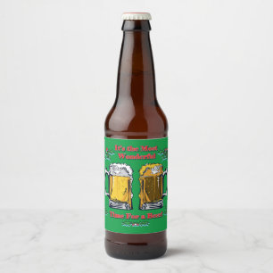 Its the Most Wonderful Time for a Beer Bottle Label