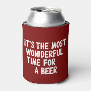 It's The Most Wonderful Time For A Beer Christmas Can Cooler