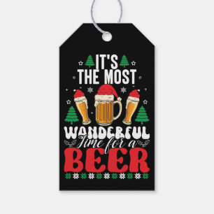 It's The Most Wonderful Time For A Beer Christmas Gift Tags
