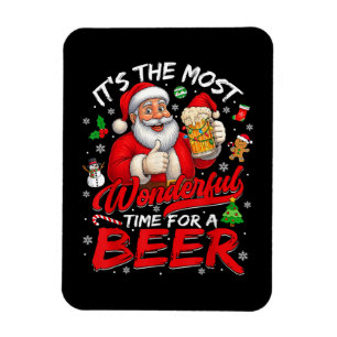 Its The Most Wonderful Time for A Beer Christmas Magnet