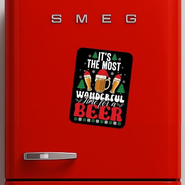 It's The Most Wonderful Time For A Beer Christmas Magnet (Creator Uploaded)