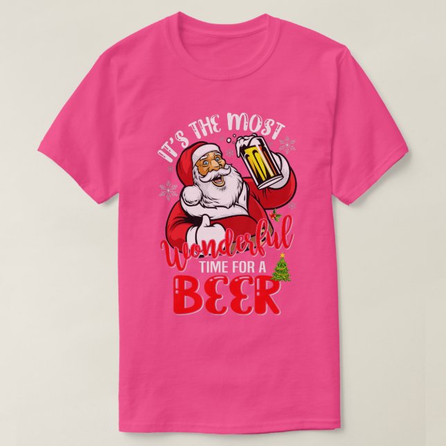 Its The Most Wonderful Time For A Beer Christmas S T-Shirt (Design Front)