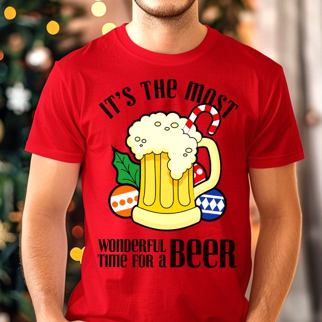 It's The Most Wonderful Time For A Beer Christmas T-Shirt (Creator Uploaded)