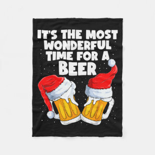 Its The Most Wonderful Time For A Beer Lover Chris Fleece Blanket