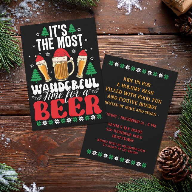 It's The Most Wonderful Time For A Beer Party  Invitation (Creator Uploaded)