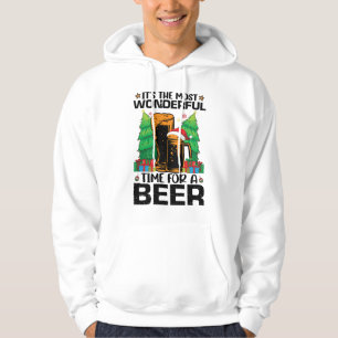 Its The Most Wonderful Time For A Beer Santa  Hoodie