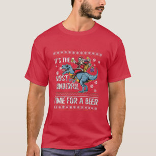 Its The Most Wonderful Time For A Beer Santa Ridin T-Shirt