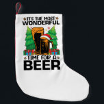Its The Most Wonderful Time For A Beer Santa  Small Christmas Stocking<br><div class="desc">funny, xmas, holiday, santa, winter, merry christmas, snow, movie, birthday, humour</div>
