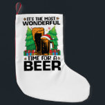 Its The Most Wonderful Time For A Beer Santa  Small Christmas Stocking<br><div class="desc">funny, xmas, holiday, santa, winter, merry christmas, snow, movie, birthday, humour</div>