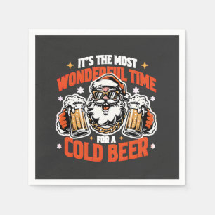 it's The Most Wonderful Time For a Cold beer Napkin