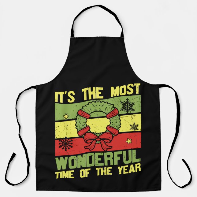 It's The Most Wonderful Time Of The Year Apron (Front)