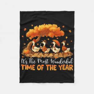 Its The Most Wonderful Time Of The Year Autumn Fal Fleece Blanket