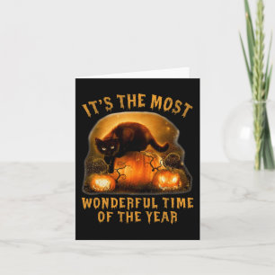 It's The Most Wonderful Time Of The Year Black Cat Card