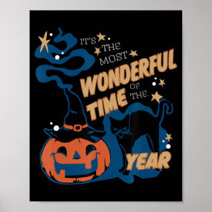 It's the Most Wonderful Time of the Year Black Cat Poster