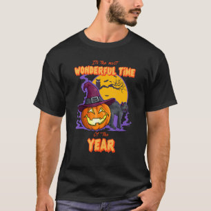 It's the Most Wonderful Time of the Year Black Cat T-Shirt
