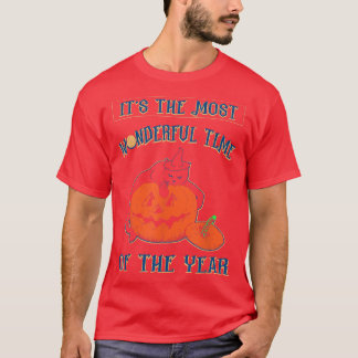 It's the Most Wonderful Time of the Year Cat Pumpk T-Shirt