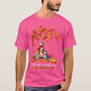 Its The Most Wonderful Time Of The Year Cats Autum T-Shirt