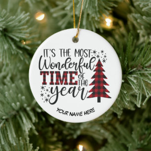 It's The Most Wonderful Time of the Year Ceramic Tree Decoration