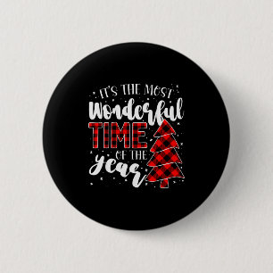 Its The Most Wonderful Time Of The Year Christmas  6 Cm Round Badge