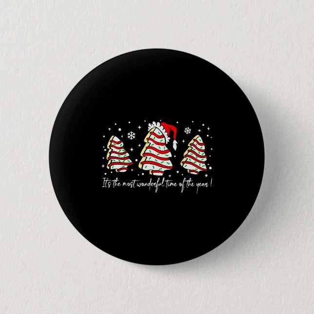 It's The Most Wonderful Time Of The Year Christmas 6 Cm Round Badge (Front)