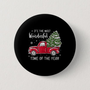 Its The Most Wonderful Time Of The Year Christmas 6 Cm Round Badge