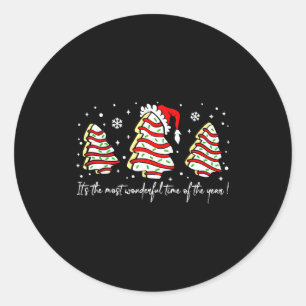 It's The Most Wonderful Time Of The Year Christmas Classic Round Sticker