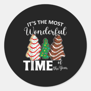 Its The Most Wonderful Time Of The Year Christmas Classic Round Sticker