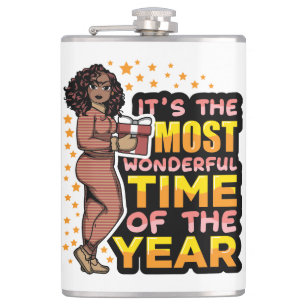 It's The Most Wonderful Time Of The Year Christmas Hip Flask