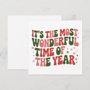Its The Most Wonderful Time of The Year Christmas  Holiday Card