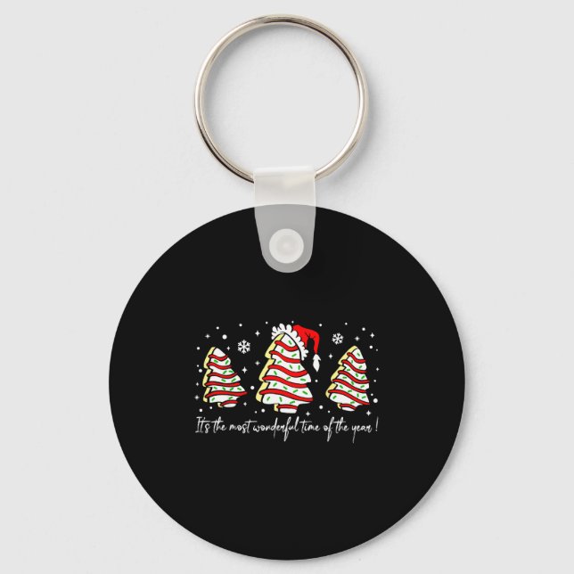 It's The Most Wonderful Time Of The Year Christmas Key Ring (Front)