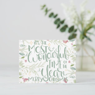 It's The Most Wonderful Time of the Year Christmas Postcard