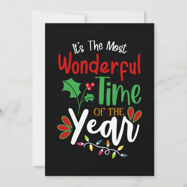 Its The Most Wonderful Time Of The Year Christmas Save The Date (Front)
