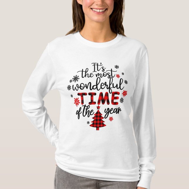 It's The Most Wonderful Time Of The Year Christmas T-Shirt (Front)