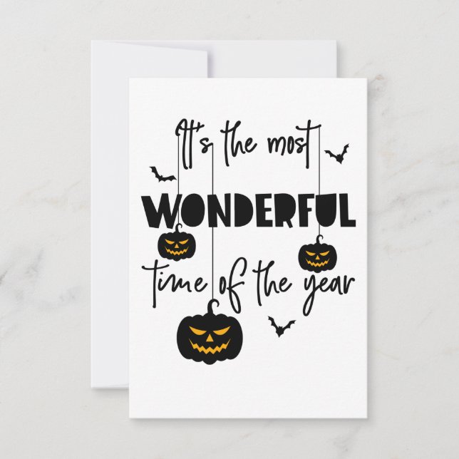 It's the Most Wonderful Time of the Year Halloween Thank You Card (Front)