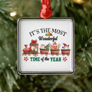 It's The Most Wonderful Time Of The Year Metal Tree Decoration
