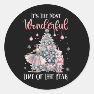 It's The Most Wonderful Time Of The Year Nutcracke Classic Round Sticker