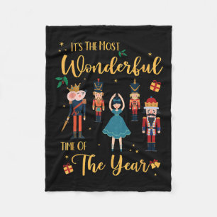 Its The Most Wonderful Time Of The Year Nutcracker Fleece Blanket