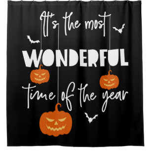 It's the Most Wonderful Time of the Year Pumpkin Shower Curtain