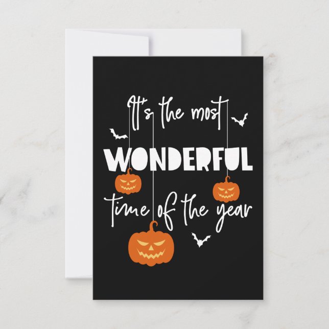 It's the Most Wonderful Time of the Year Pumpkin Thank You Card (Front)